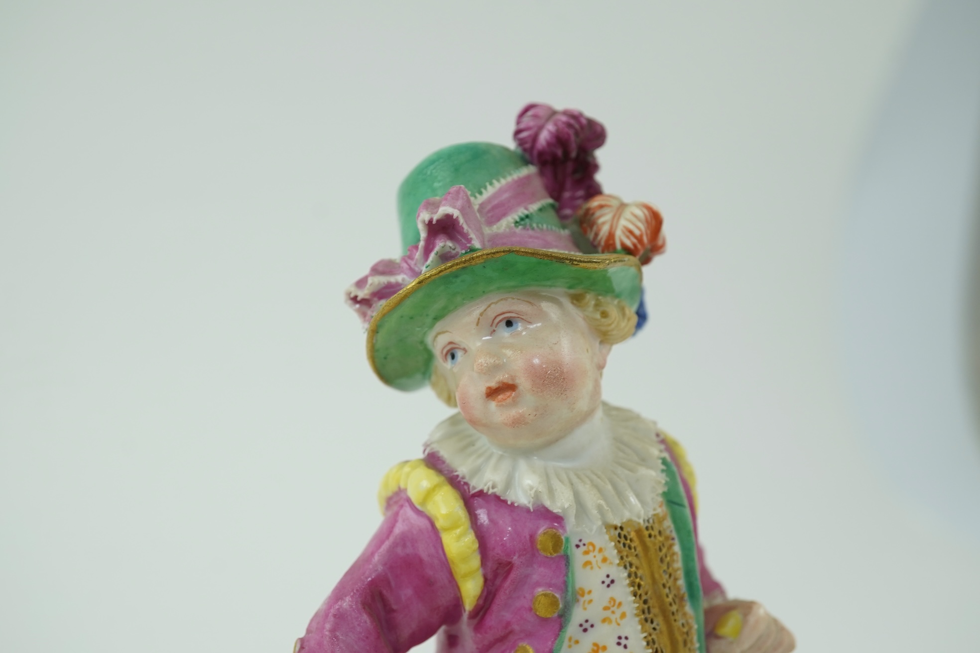 A Meissen figure of a boy on a hobby horse, 19th century